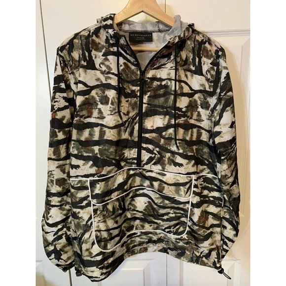 New No‎ Boundaries Men's Sz S 1/2 Zip Camo Windbreaker Jacket NWT - Picture 1 of 6